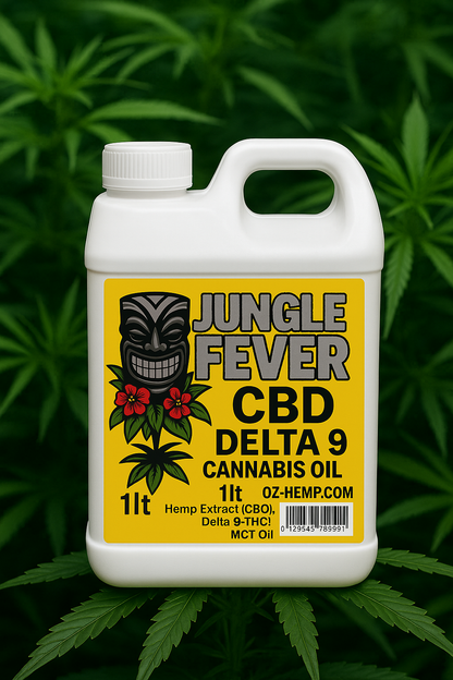 CBD Delta 9 Cannabis Oil 1L Wholesale Australia, Bulk CBD Oil, Buy CBD Wholesale Oz-Hemp, CBD + Delta 9 Bulk Distributor, Jungle Fever Hemp Oil Wholesale